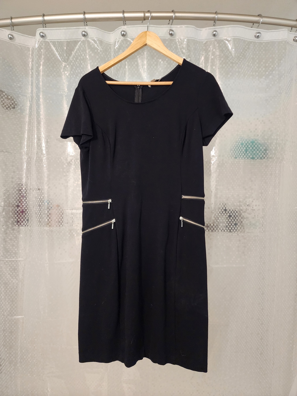 Black Short-Sleeve Dress